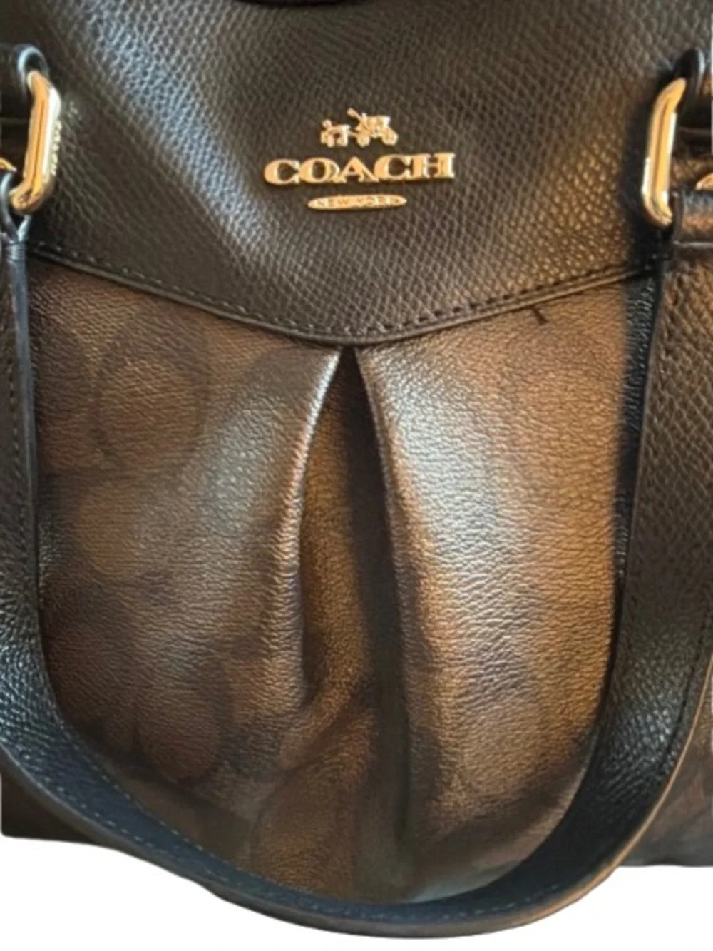 Coach F34614 Peyton Pleated Tote Satchel Handbag